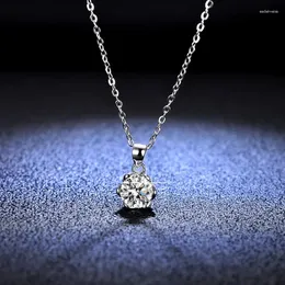 Anhänger AETEEY Echte Moissanit Blume Anhänger Halskette VVS1 D Farbe Reine S925 Sterling Silber Edlen Schmuck Geschenk Für Frauen