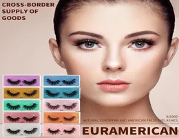 Tjock Natural 3D False Eyelashes Extensions Curling Messy Light Soft Vivid Reazoble Handgjorda flerskikt False Lashes Eyes Makeup6840022