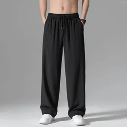 Pantaloni da uomo con tasche profonde vestibilità ampia da jogging casual pantaloni lunghi alla caviglia in seta Ce per la corsa allenamento allenamento basket