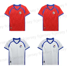 23 24 24 Panama Drużyna narodowa Męskie koszulki piłkarskie Cox Tanner Home Red Away Białe koszule piłkarskie Krótkie rękawy mundury Maillot de Foot Zestawy Camiseta futbol weź ryż