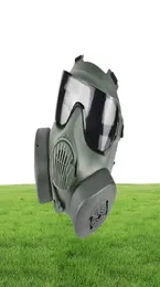 Máscara de PC táctica al aire libre con ventiladores Paintball CS Juegos Airsoft Tiro Huting Equipo de protección facial NO033267387981