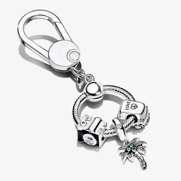 Portachiavi in argento sterling 100% 925 Momenti Borsa piccola con portaciondoli Set regalo Adatto per ciondoli europei originali Ciondolo pendente Moda Wom278Q