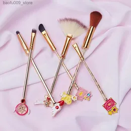 Make-up-Pinsel, 6 Stück/Set, Cardcaptor Sakura, einzigartiges Make-up-Pinsel-Form-Set mit Rouge, Lidschatten, Concealer-Pinsel, Kosmetik-Beauty-Tool-Set, Hot Q231229