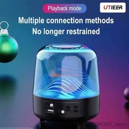 Computer Speakers Wireless Bluetooth Audio Mini Speaker High Volume Outdoor Computer Subwoofer Glass Series Iconic Appearance