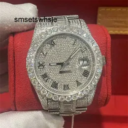 Orologio meccanico automatico Top vendita a buon mercato piccolo numero di carbonio spot Diamond Mosaic il diamon