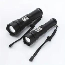 1pc LED White Laser Long-range Flashlight, XHP360 Strong Light Flashlight Multi-functional Camping Light