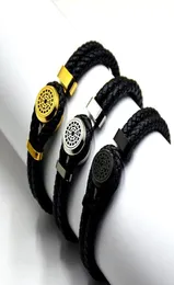 Promotion: Klassische schwarze geflochtene Lederarmbänder, Luxus-MTB-Branding, französische Herren- und Herren-Schmuck-Charm-Armbänder, Pulseira As Birthd994296825