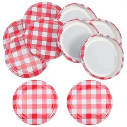 Dinnerware 40Pcs Professional Jar Covers Lovely Canning Lids Colored Sealing