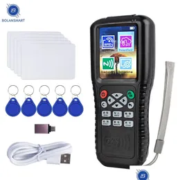 Access Control Card Reader 10 Frekvens NFCSMART -författare RFID Copier 125KHz 13.56MHz USB FOB Programmer Copy Encrypted Key Drop Deliv Dhcul