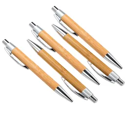 Wooden product company eco promo marketing engrave logo click natural bamboo ball pen ballpoint writing pen stationery4375186