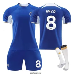 23-24 Chelsea Home No. 8 Enzo No. 7 Sterling Jersey 빠른 건조 성인 어린이 축구 유니폼 세트