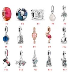 Yeni 925 STERLING Gümüş Fit Charms Bilezikler Kuş Hava Balon Gemi Fare Uçak Balık Küresi Avrupa Kadınları İçin Cazibe Düğün Orijinal Moda Jewelry8879491