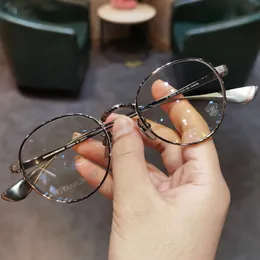 Designer Ch Cross Occhiali Cornice Chromes Occhiali da sole di marca Nuovi occhiali da donna Retro Versatile Letterario Rotondo Miopia Cuore da uomo Cornici di alta qualità 2024 Bmy3