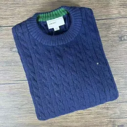 Timsah Erkek Örgü Kazak Alt Yün Yünlü Pamuklu Örme Sökümler Sıradan Yuvarlak Yuvarlak Boyun Uzun Kollu Sökücüler Düz Renk Sonbahar Kış Sıcak Jumper Sweatshirt