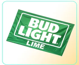 Bud Light Lime Flag 3x5ft 100D Poliéster Outdoor ou Indoor Club Impressão Digital Banner e Bandeiras Whole9929317