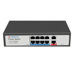 HICOMDATA Full 1000M POE Switch 5/6/8/10 Ports 1000mbps For IP Camera/Wireless AP Switch Gigabit SFP IEEE802.3af/at 120W Built-in Power