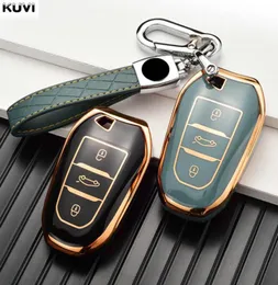 Ny TPU -bil Remote Key Case Cover Shell för Peugeot 308 408 508 2008 3008 4008 5008 Citroen C4 C4L C6 C3XR Picasso DS3 DS4 DS52609126