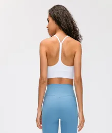 110 YSHAPED BACK YOGA VEST MED BREST PAD Fitness Outfit känns Butterysoft Sports BH borttagbara koppar Underkläder Solid Color Sex3784211