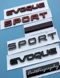 Sport Evoque Letters Emblem Bar -logotyp för Land Range Rover SV Autobiografi Ultimate Edition Bar Badge Car Styling Trunk2058426