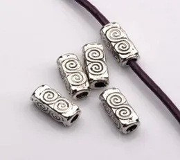 100st antik silverlegering virvel rektangelrör distanspärlor 45mmx105mmx45mm för smycken gör armband halsband diy accesso6970684