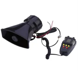 LARATH 1 set 5 Sound Loud Car Truck Speaker Warning Alarm Police Fire Siren Horn 12V 100W 105db With MIC Microphone183q6315085