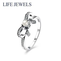 Autentyczny 100% 925 Srebrny srebrny Pierścienie Matki Perły Charm L Women Sterling Silver Walentynki Biżuteria 18179223M