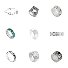 Designer-Gothic-Gu-Serie-Marke, klassische Bandringe für Herren und Damen, Luxus-Schmuck, Geschenk, hochwertige Buchstaben, 925er Silber, Hip-Hop-Ring, Modeaccessoires