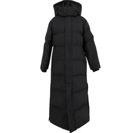 Parka Coat Maxi Long Winter Jacket Kvinnor Huva Big Size Female Lady Windbreaker Overcoat Outwear Clothing Quilted 231228