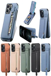 Rits Kaarten Portemonnee Lederen Telefoonhoesjes Voor iPhone 14 Plus 13 12 Mini 11 Pro Max X XS XR 8 7 6 6S SE Portemonnee Kaarthouder Cover6270344