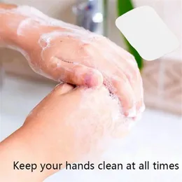 20st Papper rengöring tvålar bärbara handtvätt tvålpapper doftande skiva tvätt hand bad resor doftande skummande tvåltabletter