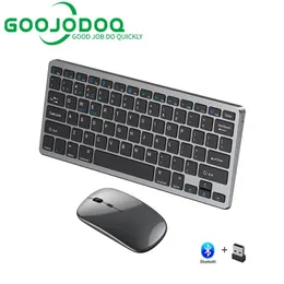 Kablosuz Klavye Bluetooth 50 24G Mini Multimedya Teclado Bluetooth Dizüstü bilgisayar PC TV iPad Android Klavye 231228
