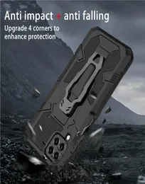 Samsung Galaxy A12 A22 A32 A42 A52 A72 A82 5G A02S M02S A03S M32 Metal Kemer Klipsi Kickstand Back Cover için Zırh Şok geçirmez Kılıflar