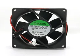 Original SUNON KD2408PTB16A DC24V 34W 80x80x25MM 8cm 2Lines Inverter cooling fan8527594