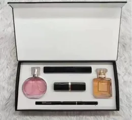 1 메이크업 선물 세트 향수 화장품 컬렉션 마스카라 아이 라이너 립스틱 Parfum kit2733347