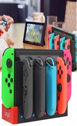 4 조 Joy Cons Controllers의 표시기가있는 Nintendo Switch Joycon 용 Dock Base Station 충전 72233746220721