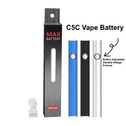 Podgrzewanie przycisku baterii regulowane 350 mAh zmienne napięcie Vape Bateria 510 Nakładowanie gwintowe Waporyzator E Pióro Pen Pen Gruby Atomizer oleju 510 Bateria