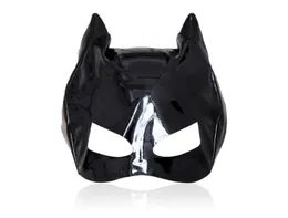 Massage Cosplay Adult Sexy Love Games Thin Patent Leather Mask Sexy Toys For Woman Fetish Mask Bondage Hood Erotic Sexy Products2934183