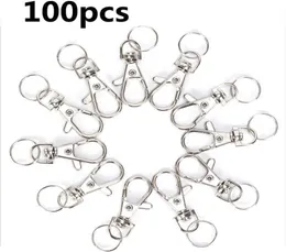 100pcslot Swivel Lobster Clasp Clips 키 후크 키 체인 분할 키 링 발견 H09152374974를 만드는 키 체인의 클래스