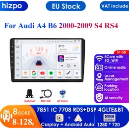 9 ''2din Android Autoradio Lettore Video Multimediale per Audi A4 2000-2009 S4 B6 B7 RS4 Seat Exeo GPS Nav Carplay Autoradio 4G RDS