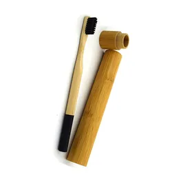 Diş fırçası tutucular% 100 biyolojik olarak parçalanabilir bambu sahibi Kraft Case Yaratıcı Özelleştirilmiş Logo Doğal Çevre Dostu Ahşap Seyahat El D Dhodf