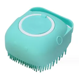 Bagno Cucciolo Grande Cane Gatto Bagno Massaggio Guanti Spazzola Morbida sicurezza Pettini per pulizia in silicone Accessori per animali domestici per cani Gatti Shampoo Doccia Strumento