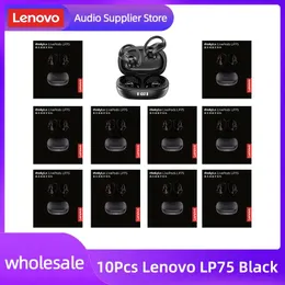 سماعات الأذن 10pcs Lenovo LP75 TWS 5.3 Earphone Bluetooth Wireless Sports Headphones LED Digital Distric