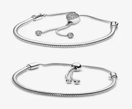 Lady S925 Sterling Silber Armbänder für Frau DIY Schmuck Kette Slider Herzen CZ Diamant Armband Fit Charms Geburtstagsgeschenk mit Original Box5552848