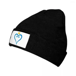 BERETS BLUE HEARTS BONNET HATS 게임 니트 모자 성인 Unisex Cute Head Beanie Autumn Winter Gym Hym Custom Caps