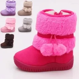 Stiefel Kinder Mädchen Schnee 2024 Winter Bequeme Dicke Warme Plüsch Nette Jungen Baumwolle Rutschfeste Prinzessin Schuhe