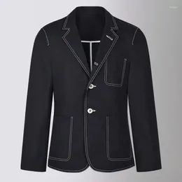 Herrenanzüge, Blazer, schlicht, weiße Linie, Anzugstil, personalisierte Taschen, modische Jacke, klassisch, geschäftlich, lässig, formell