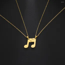 Ожерелья с подвесками COOLTIME, музыкальная нота, ожерелье для пары, парная цепочка-головоломка из нержавеющей стали, женская 2023, ювелирные изделия, подарок на день рождения