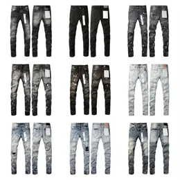 Tasarımcı Mor marka kot pantolon kadın pantolon mor kot yaz deliği yüksek kaliteli nakış mor jean denim pantolonlar erkek mor kot pantolon 29-40