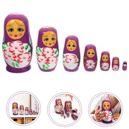 7 -warstwowa Matryoshka Zestawy dla dzieci drewniane zabawki na świeżym powietrzu ozdoby tworzenia lalch