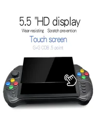 Powkiddy X15 Andriod Handheld Game Console Nostalgic Host 55 tum 1280720 Screen Quad Core 2G RAM 32G ROM Video Player1828363